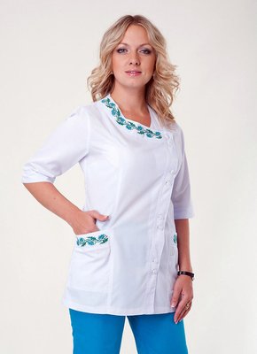 Медицинский костюм женский "Health Life" батист с вышивкой 2255 3020085 фото