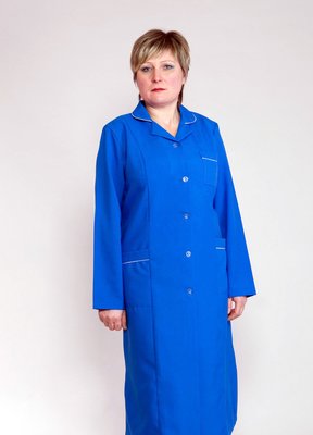 Медичний халат жіночий "Health Life" габардин синій 1115 1115 фото