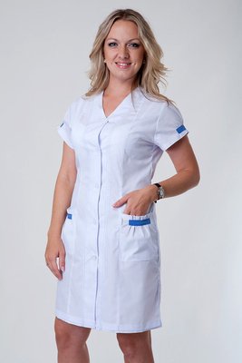 Медичний халат жіночий "Health Life" батист білий 2126 2126 фото