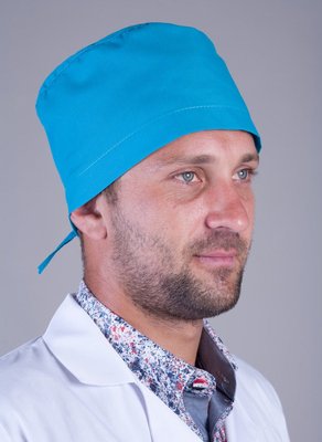Медицинская шапочка "Health Life" батист синяя 2302 3050001 фото